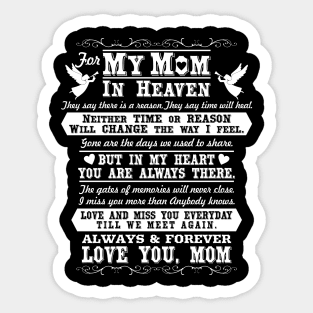 In Loving Memory of Mom, Mom in Heaven Sticker